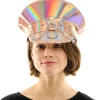 Iridescent Pink Leather Festival Hat