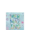Iridescent Shimmering Mermaids Paper Beverage Napkins, 5in, 16ct