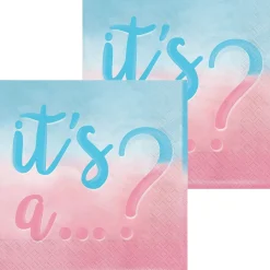 It's A… Gender Reveal Paper Beverage Napkins, 5in, 16ct - The Big Reveal