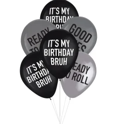 It's My Birthday Bruh Latex Balloons, 15ct
