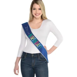 It's My Birthday Fabric Sash, 30in - Modern Birthday