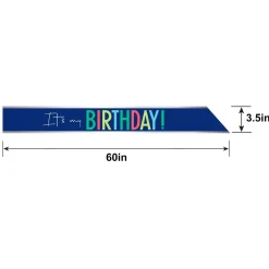 It's My Birthday Fabric Sash, 30in - Modern Birthday