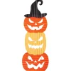 Jack-o'-Lantern Corrugated Metal Stacked Sign, 9.8in x 28in