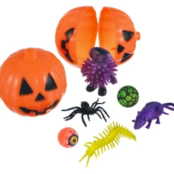 Jack-o'-Lantern Toy Unboxing Plastic & Rubber Favors, 2.5in, 12ct