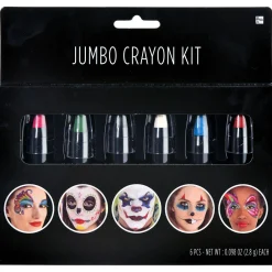Jumbo Retractable Crayon Makeup Sticks 6ct