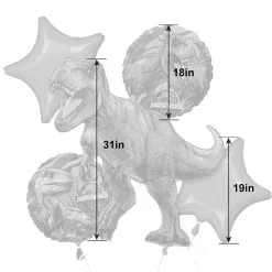 Jurassic World Foil Balloon Bouquet, 5pc