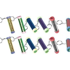 Kaleidoscope Key Chains 12ct – Colorful Party Favor Keychains