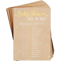 Kraft & Star Guess the Price Baby Shower Game