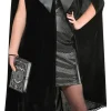 Lace-Lined Hooded Cape with Oversized Bow