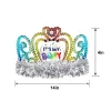 Light-Up Balloon Birthday Celebration Tinsel Tiara, 4in