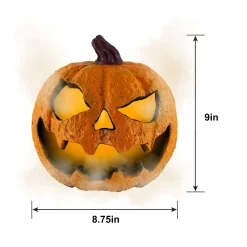 Light-Up Misting Jack-o'-Lantern Plastic Decoration, 8.75in x 9in