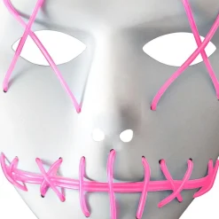 Light-Up Pink Stitch Face Mask