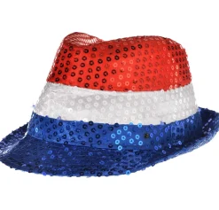 Light-Up Sequin Red, White & Blue Fedora