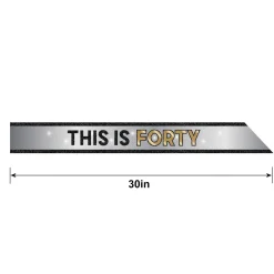 Light-Up This Is Forty Sash, 30in