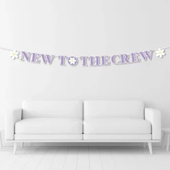 Little Daisy New to the Crew Baby Shower Cardstock Letter Banner, 12ft