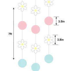 Little Daisy String Decoration Backdrop, 7ft, 12ct