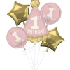 Little Miss One-derful 1st Birthday Foil Balloon Bouquet, 5pc