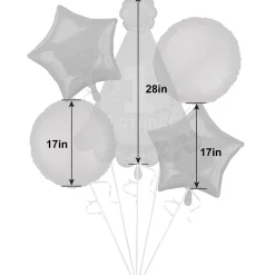Little Mister One-derful 1st Birthday Foil Balloon Bouquet, 5pc