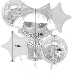 L.O.L. Surprise! Together 4-Eva Foil Balloon Bouquet, 5pc