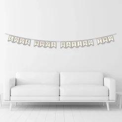Look Who's Having Two Baby Shower Cardstock Pennant Banner, 12ft