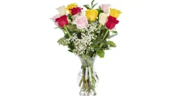 Magical Mixed Roses Flower Bouquet (12 ct)