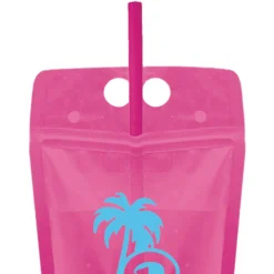 Malibu Barbie Plastic Drink Pouches, 16.9oz, 8ct