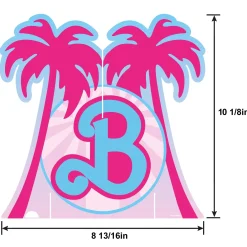 Malibu Barbie Pop-Up Cardstock Centerpiece, 12in x 10.1in