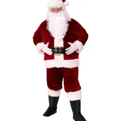 Men's Big and Tall Crimson Imperial Santa Suit Costume - Professional
