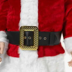 Men's Black and Gold Santa Belt - Deluxe