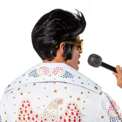 Men's Black Elvis Wig - Deluxe