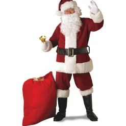 Men's Crimson Classic Santa Suit Costume - Deluxe