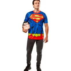 Men's DC Comics Ben Cooper Superman T-Shirt and Half Mask