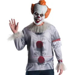 Men's IT Pennywise Costume Top and Mask Set - 2017 Movie