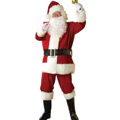 Men's Regal Plush Santa Suit Costume - Deluxe