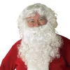 Men's White Santa Beard and Wig Set - Deluxe Economy