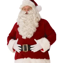 Men's White Santa Beard and Wig Set - Ultra Premium
