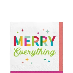Merry Everything Paper Beverage Napkins, 5in, 40ct