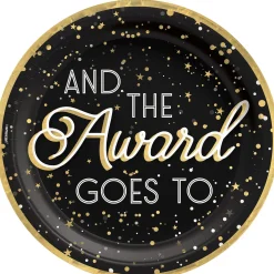 Metallic Awards Night Paper Dinner Plates, 10in, 20ct