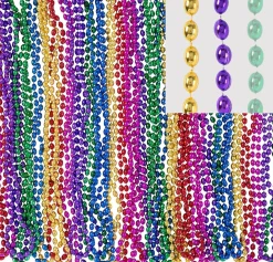 Metallic Bead Necklaces, Assorted Colors, Multiple Counts