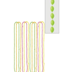 Metallic Bead Necklaces, Assorted Colors, Multiple Counts