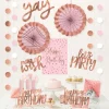 Metallic Blush Birthday Room Decorating Kit 12pc