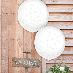 Metallic Confetti Balloons - 24in, 2ct, Assorted Colors