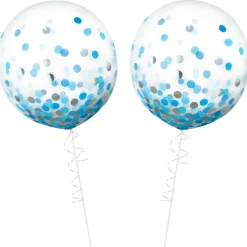 Metallic Confetti Balloons - 24in, 2ct, Assorted Colors