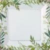 Metallic Floral Greenery Lunch Plates 8ct