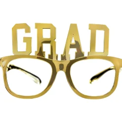 Metallic Gold Grad Plastic Glasses, 10ct