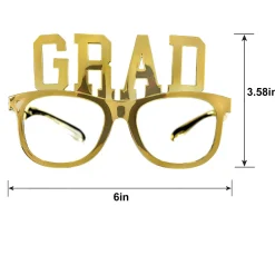 Metallic Gold Grad Plastic Glasses, 10ct