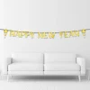 Metallic Gold Happy New Year Stars Cardstock Letter Banner, 12ft