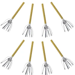 Metallic Gold & Silver Polka Dot Fringe Blowouts 8ct