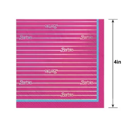 Metallic Malibu Barbie Paper Lunch Napkins, 6.5in, 16ct