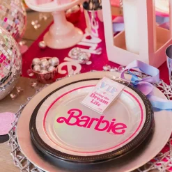 Metallic Malibu Barbie Paper Lunch Plates, 9in, 8ct